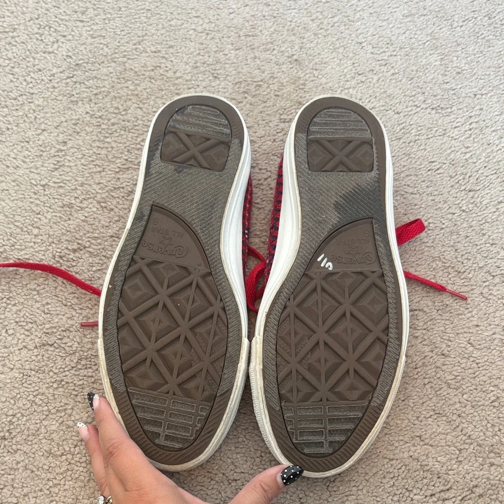 Converse Red, White, & Blue Zig Zag Knit Sneakers - Picture 8 of 8